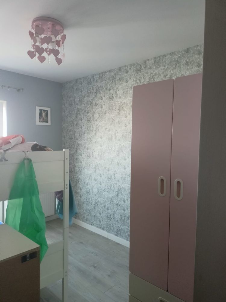 Lampa różowa 3 punktowa serduszka z kryształkami