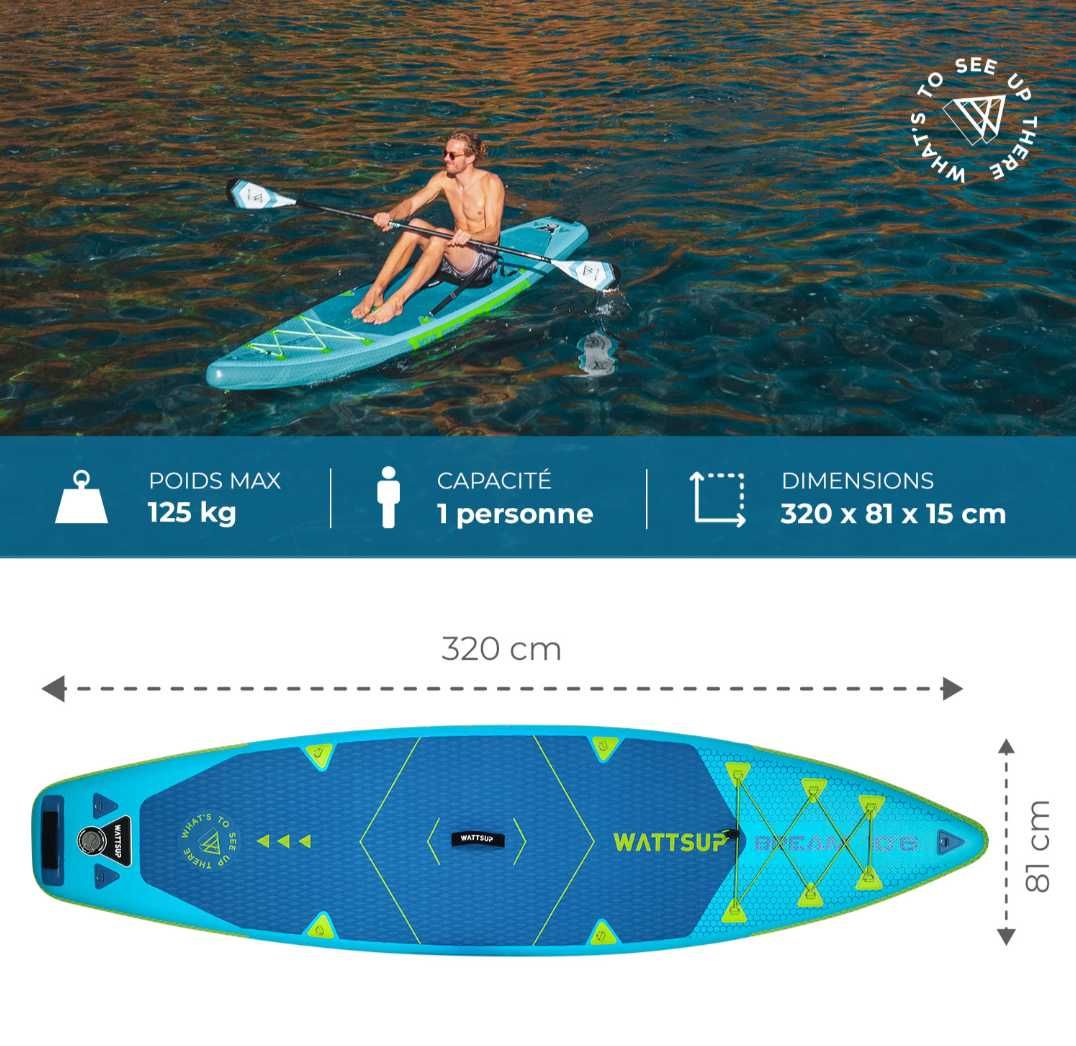 SUP - Stand-Up Paddle WattSUP Bream 10'6" inflável.