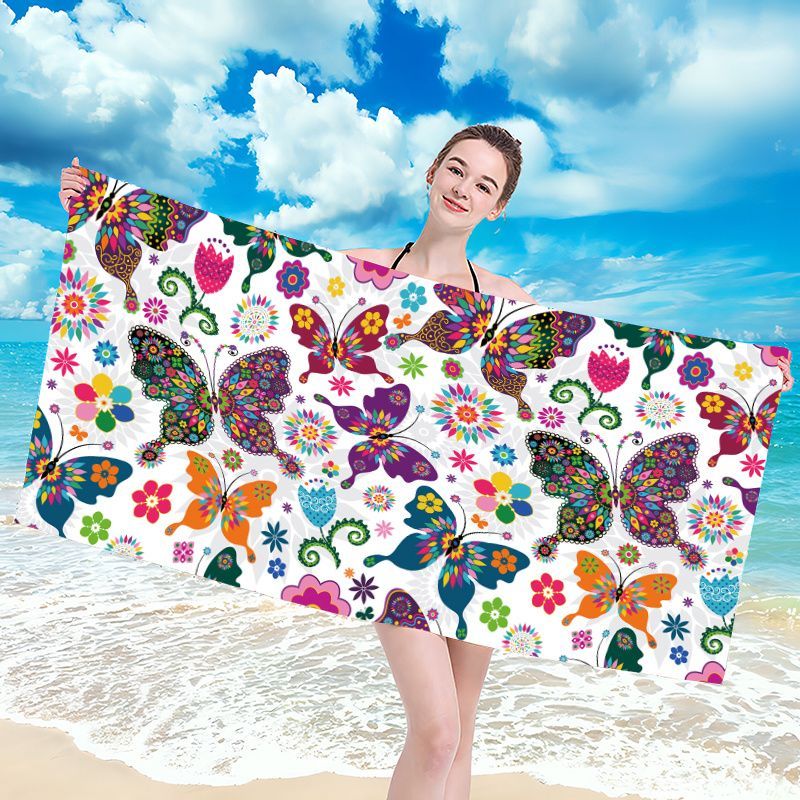 Ręcznik Plażowy Holiday Szybkoschnący Mikrofibra Kolorowy 150x210