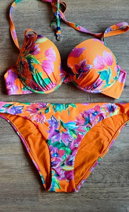 Dwuczęściowy kostium kąpielowy strój plażowy bikini 42 XL 80 D