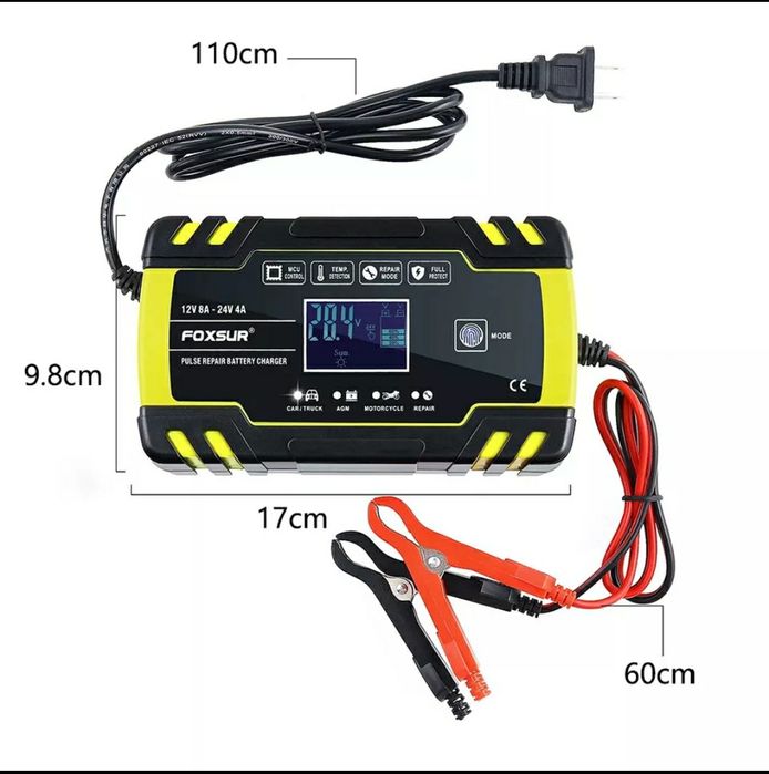 Автомобильное зарядное устройство FOXSUR 12V8A/24V4A