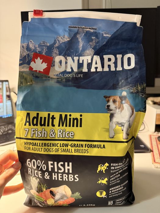 Karma dla psa Ontario 7 fish & rice