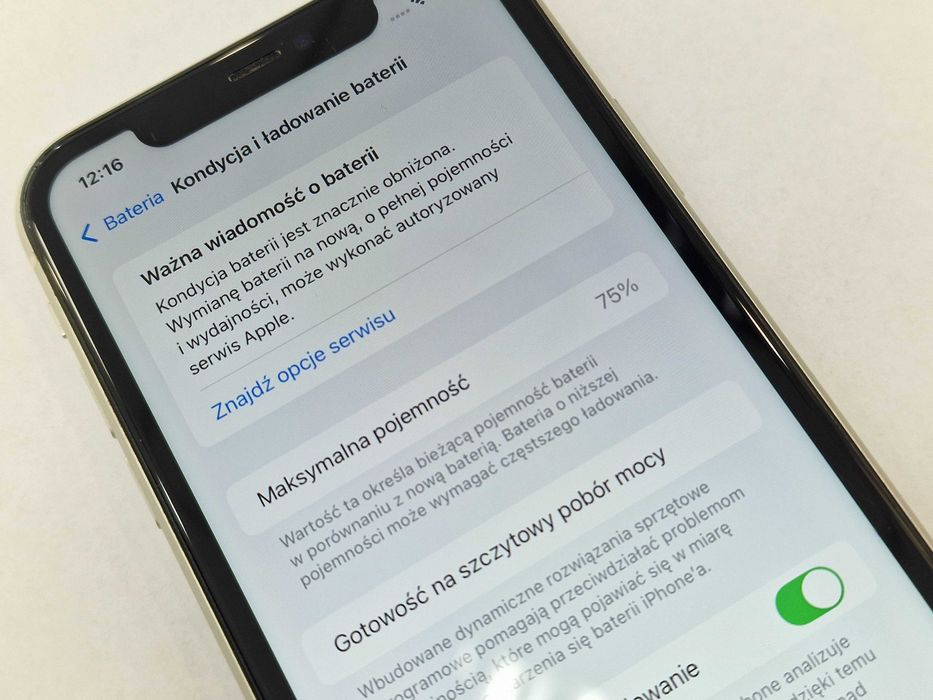 Iphone 11 128GB/ White/ BAT 75%/ Grade B/ Gwarancja + ładowarka