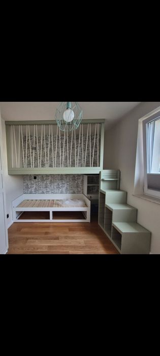 Łóżko piętrowe na antresoli 90x200