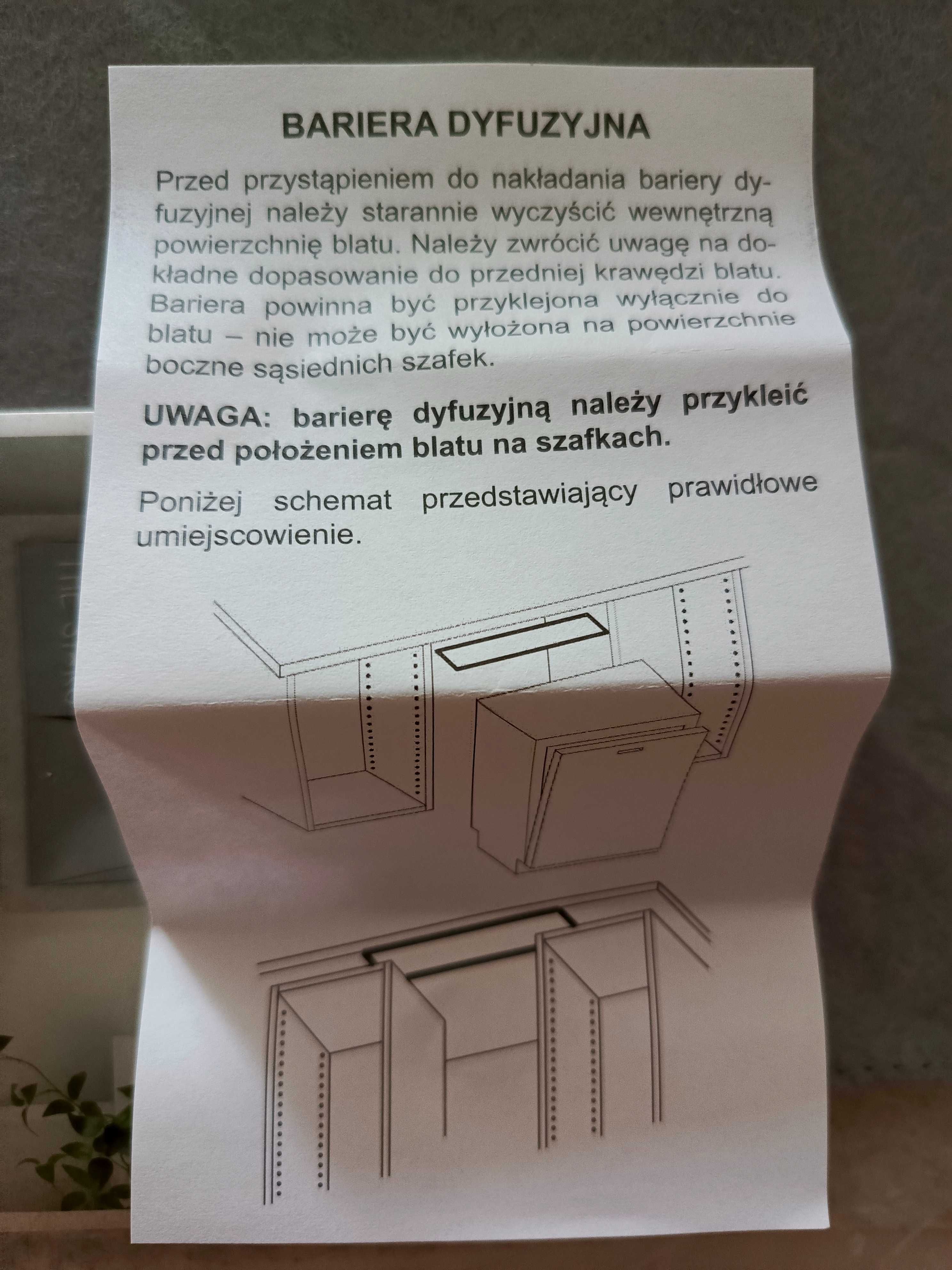 Folia dyfuzyjna nad zmywarkę 8x80 2szt.