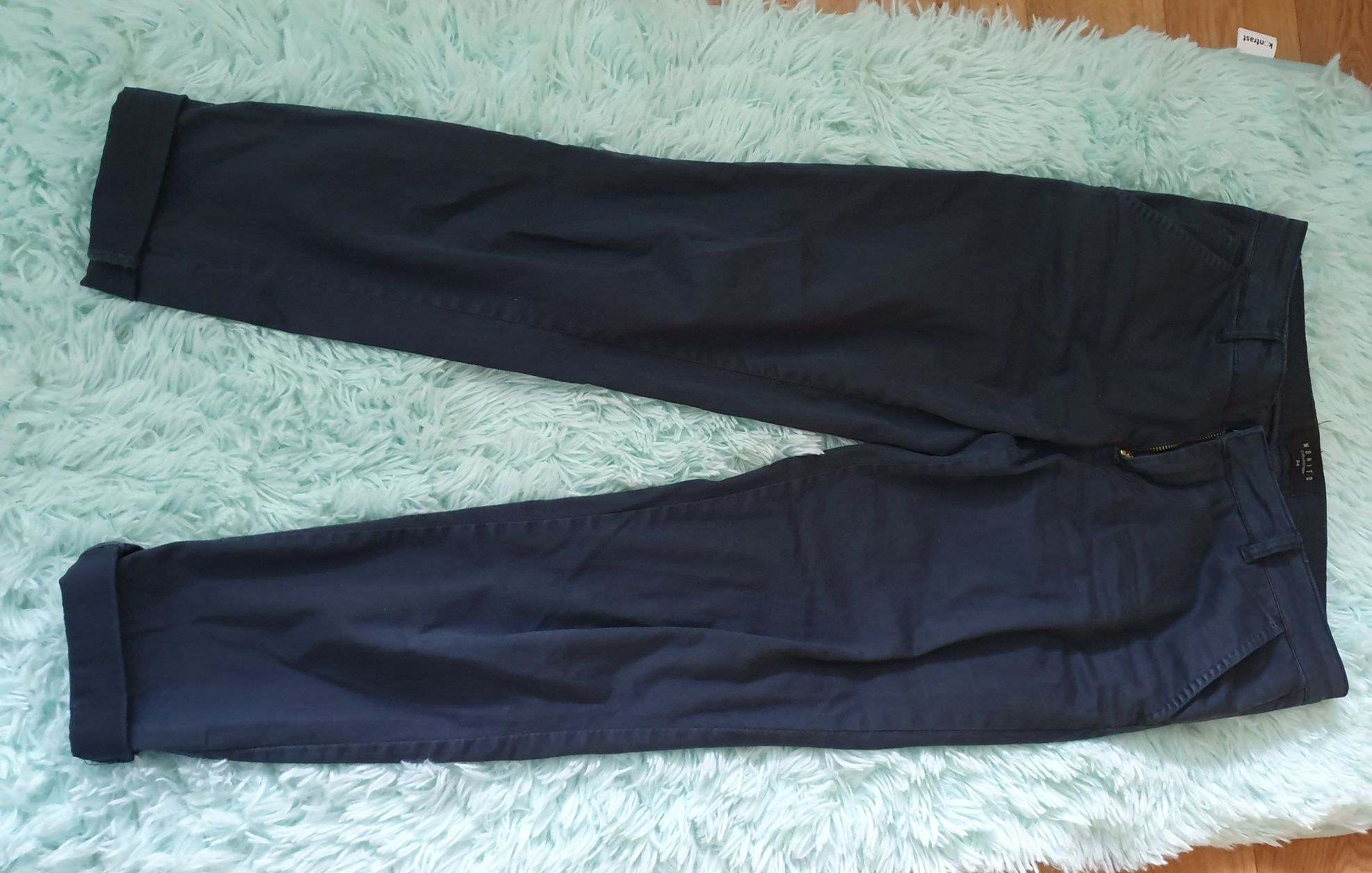 Granatowe spodnie, rozmiar 34 Mohito
