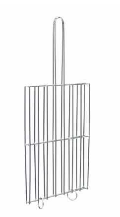 Vários tipos de Grelhas de Inox (grelha argentia ou peixe ou febras]