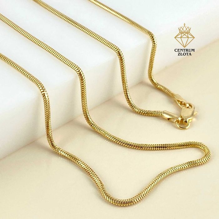ZŁOTY łańcuszek splot LINKA - ŻMIJKA PR. 585 (14K) długość 45 cm
