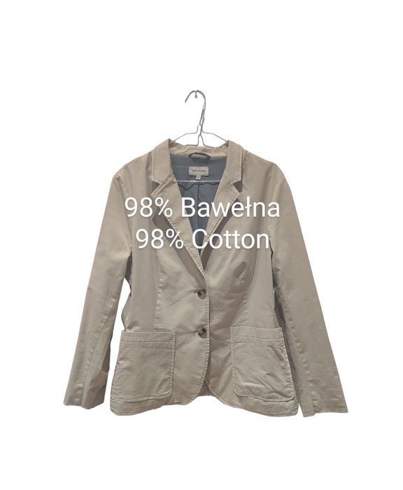 Tatuum damska beżowa/ kremowa marynarka żakiet rozmiar 42 XL 98% baweł