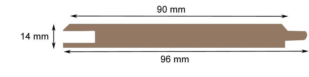 Boazeria drewniana/podbitka dachowa/deska elewacyjna/96mmx15mm
