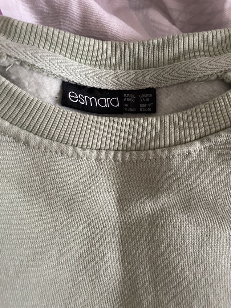 Zielona bluza oversize ocieplana Esmara Lidl Pepperts S 36/38