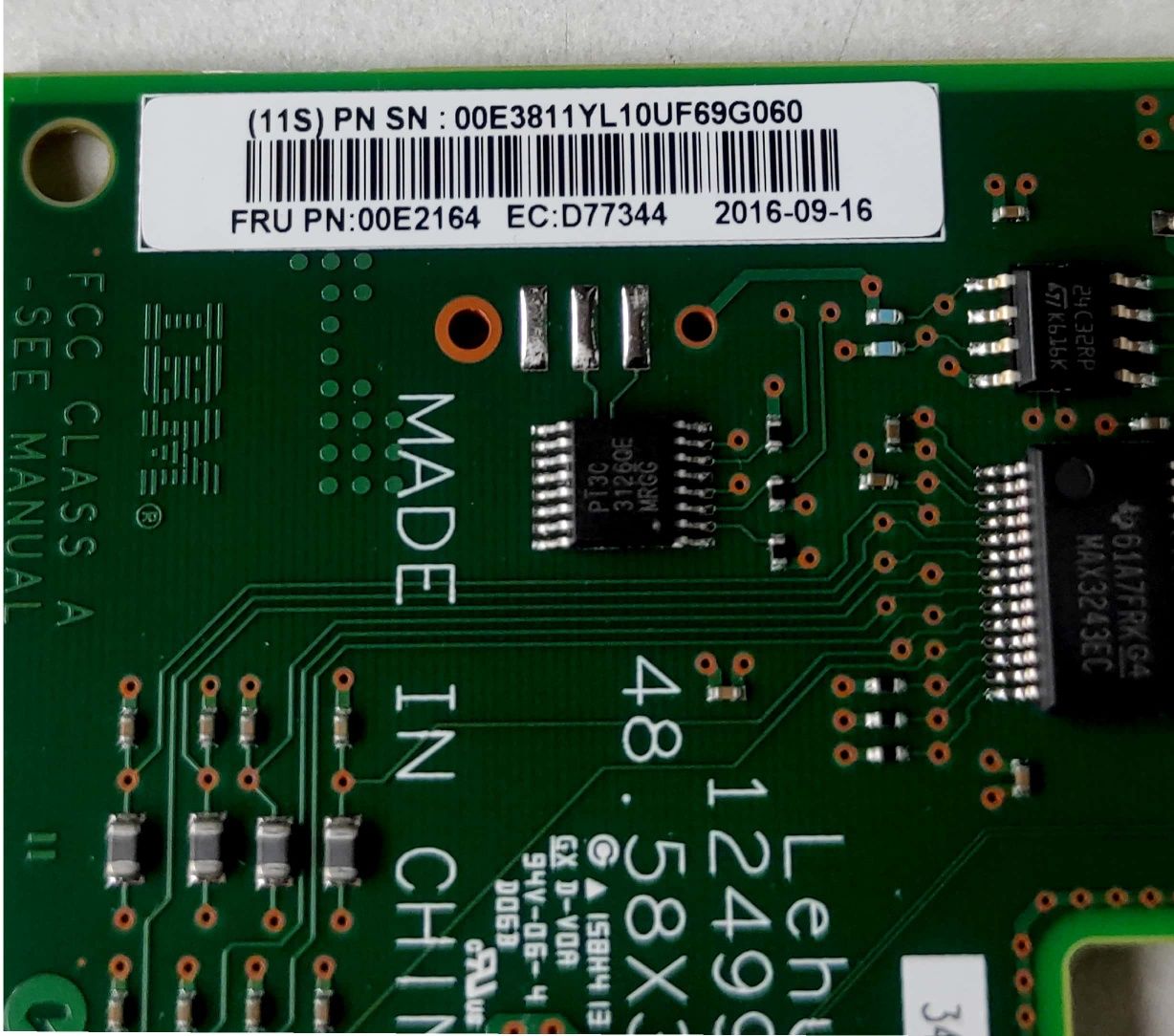 IBM 00E2164 System I/O Port Card CCIN