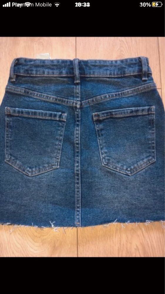 jeansowa spodniczka mini xxs