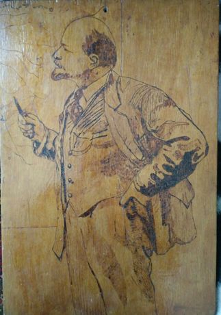 Картина Ленин деревянная