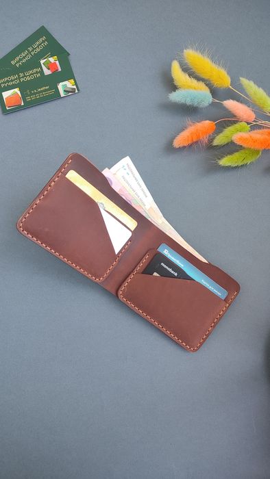 Гаманець, шкіряний гаманець, кошелек, бифолд, біфолд