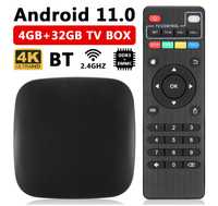 Tv box Allwinner H2 4G/32G android 11 com bluetooth 4k wifi NOVO