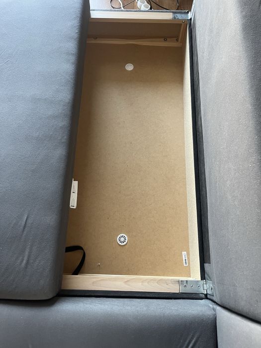 Kanapa 3 osobowa rozkładana z pojemnikiem na pościel szara ikea