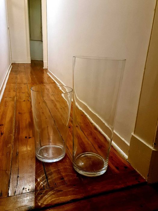 Jarrões em vidro grandes