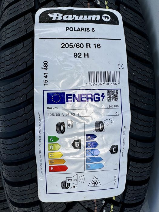 205/60 R16 Opony Zimowe Barum Polaris 6