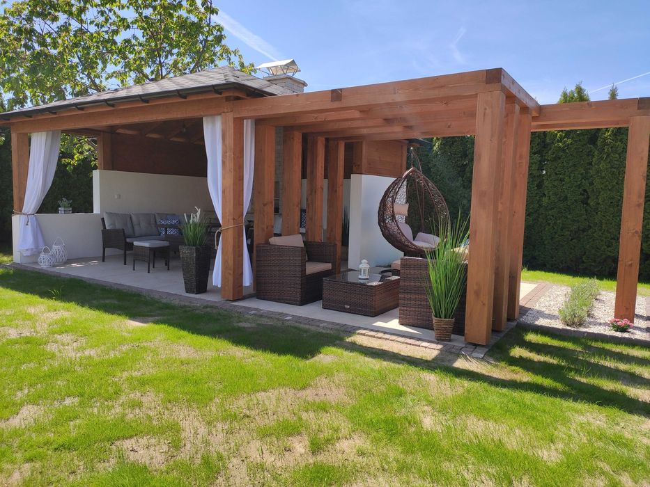 Altana kwadratowa 4,5x 4,5 m / Drewno KVH / Montaż w cenie