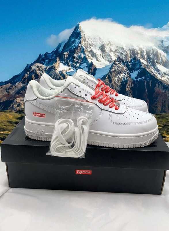 Dowód zakupu\Autentyzm*air NikeForce1Supreme Biały UnisexTrampki 39