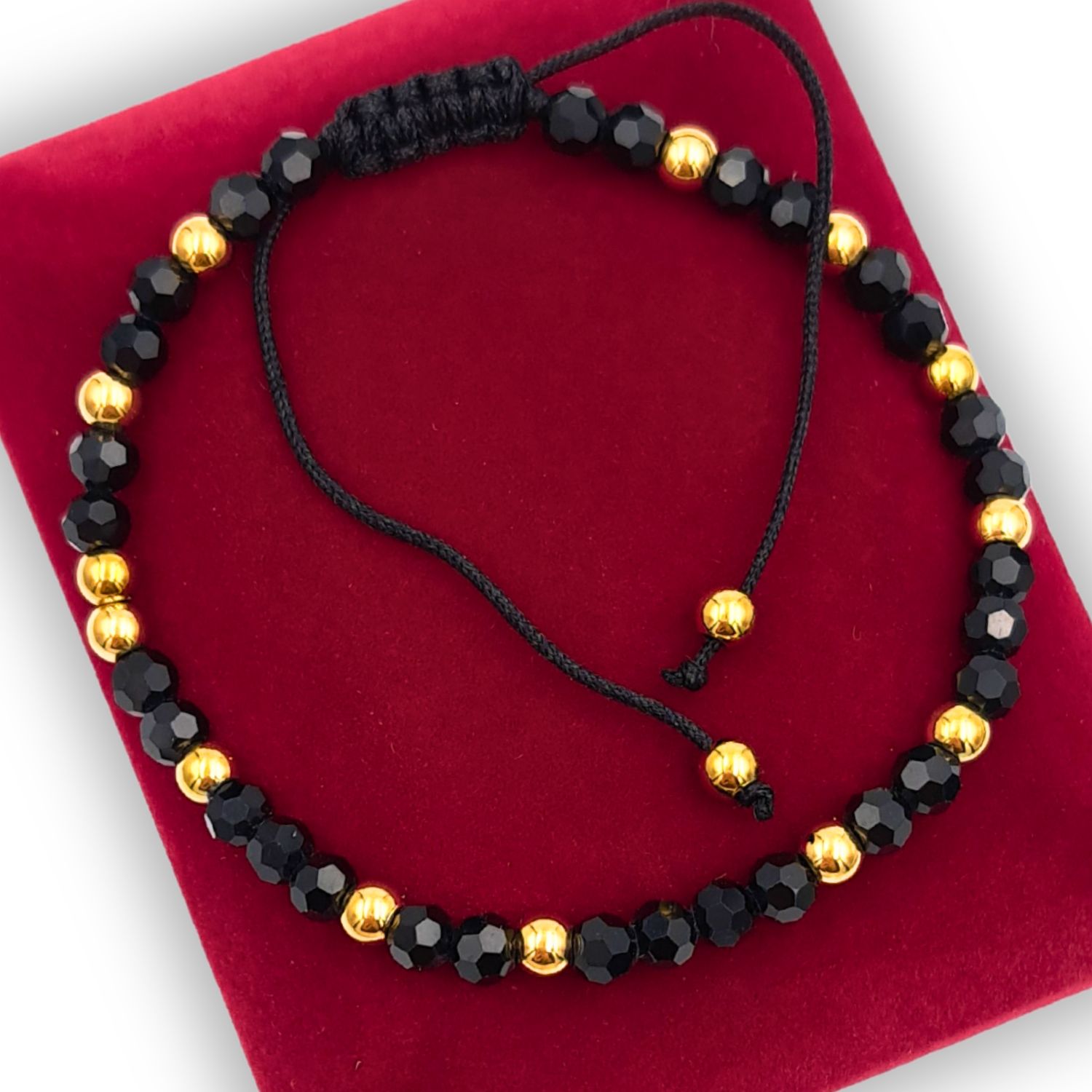 Bransoletka na sznurku z beads i kuleczkami Stal chirurgiczna
