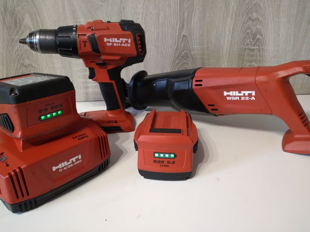 Zestaw COMBO Hilti Piła szablasta i wkretarka udarowa 2x 5.2ah