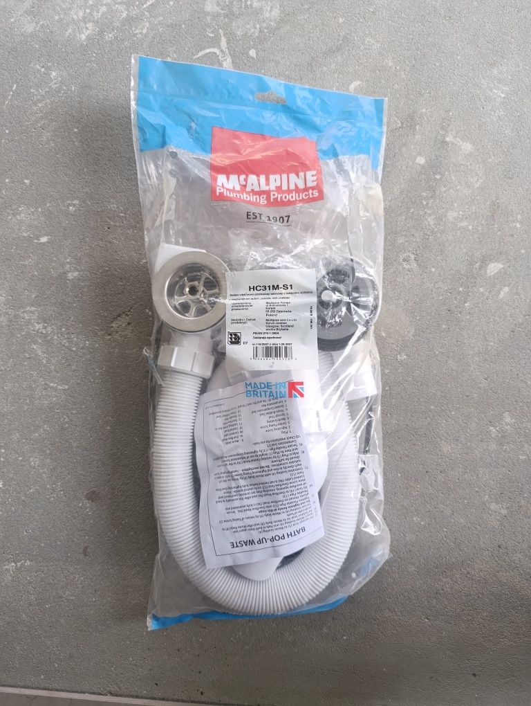 MCALPINE HC31M-N1  zestaw syfon wanna