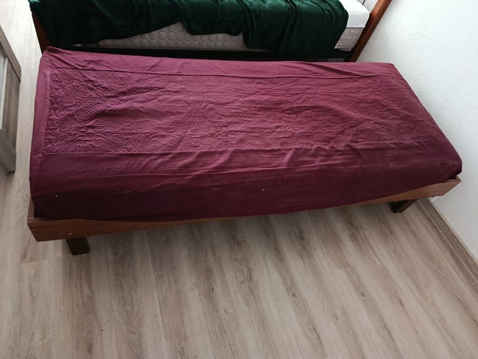 Łóżko 1-osobowe materac trawa morska