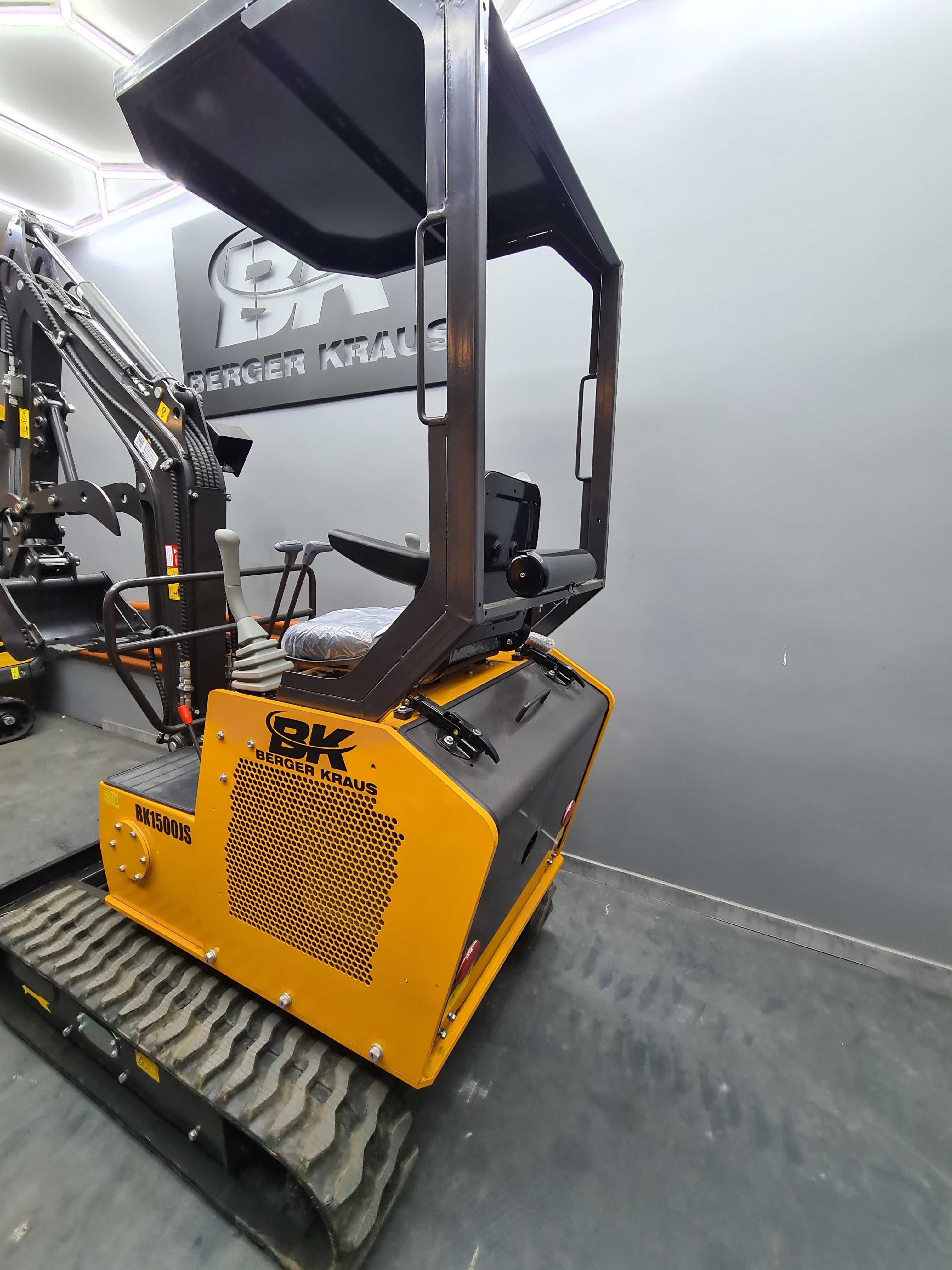 Mini Koparka Berger Kraus BK1500JS Joystick  osprzęt 1400kg KUBOTA