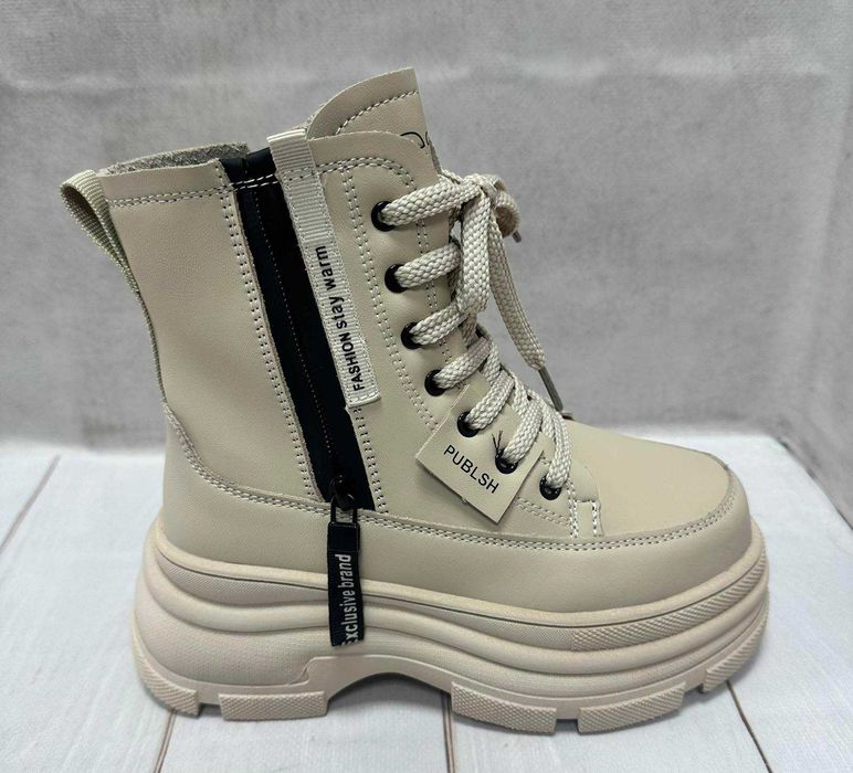 Демісезонні дитячі черевики Jong Golf  для дівчинки  бежеві 36 23.8 см