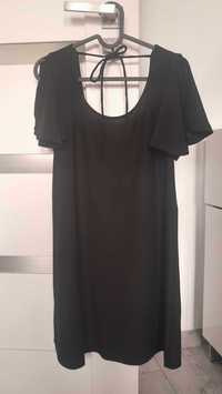 sukienka mini czarna, krótki rękaw, letnia, eleganka, Mango, r. XS, 34