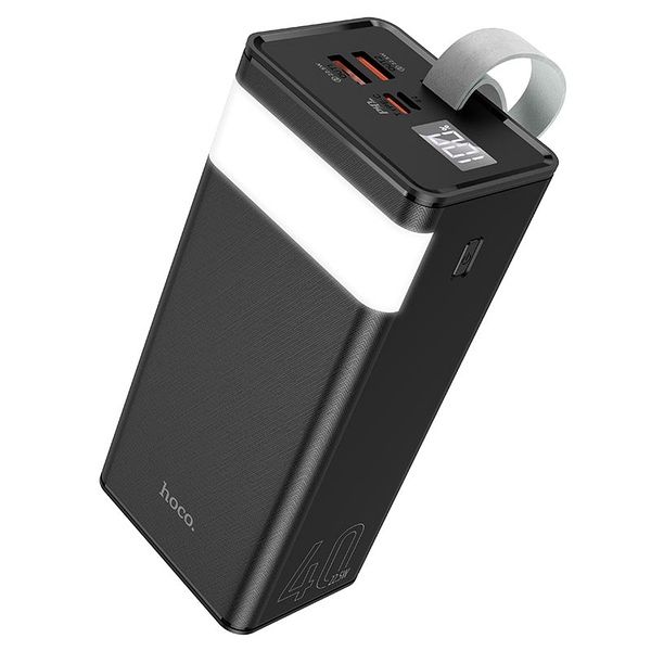 Повербанк зі швидкою зарядкою + ліхтарем 40000mAh HOCO J86