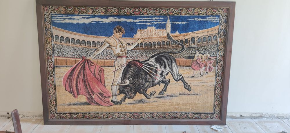 Tapete representando tauromaquia