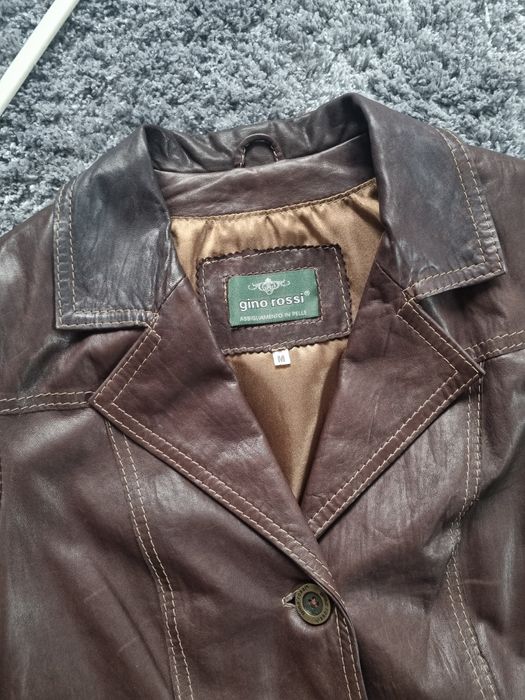 Płaszcz skórzany Gino Rossi damski s lub m