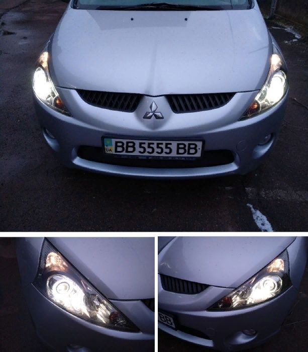 Фара Mitsubishi Grandis,Митсубиси, Грандис, Линзы в фару, Grandis.