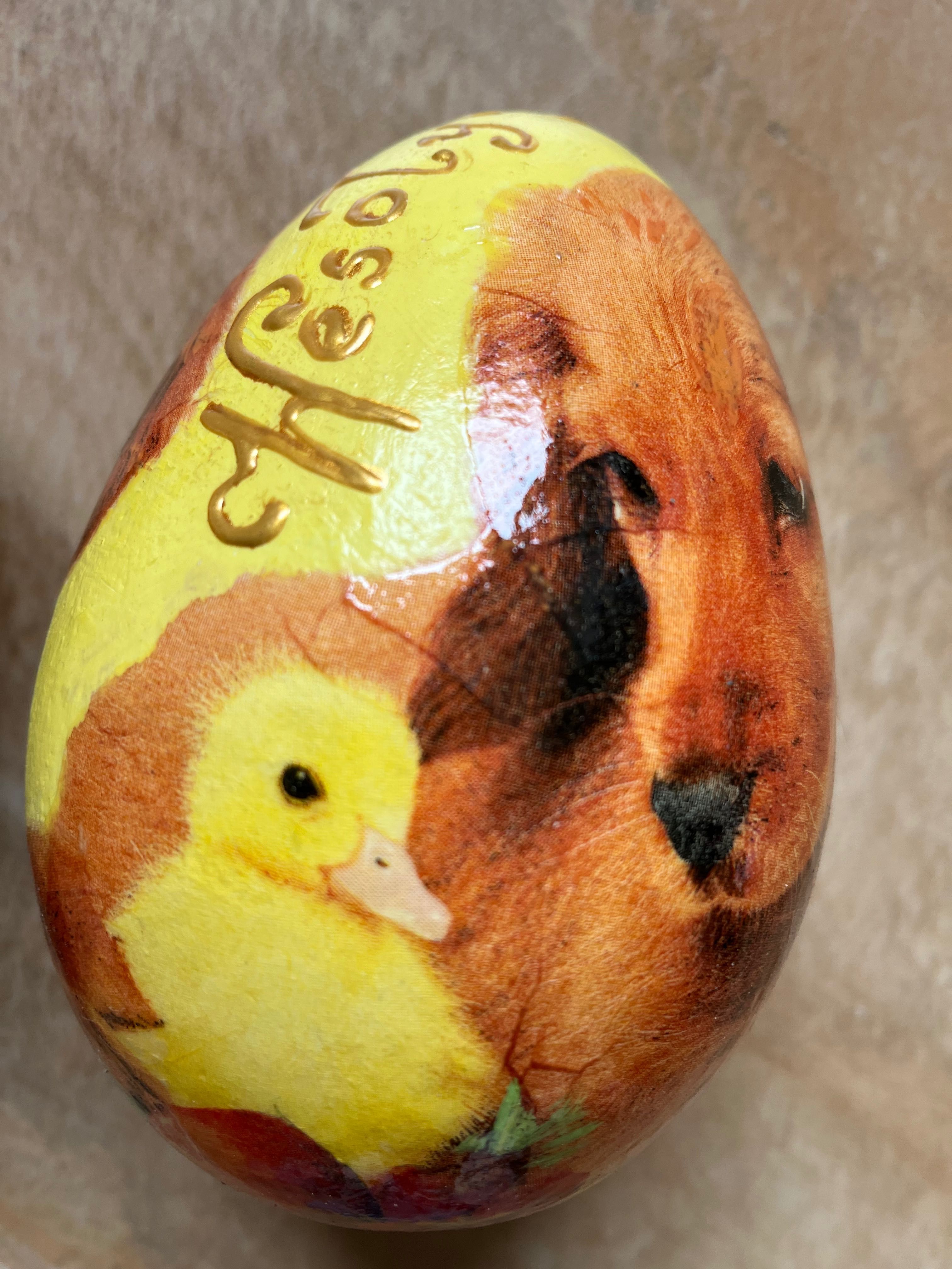 Pisanki jajka Wielkanoc decoupage duże