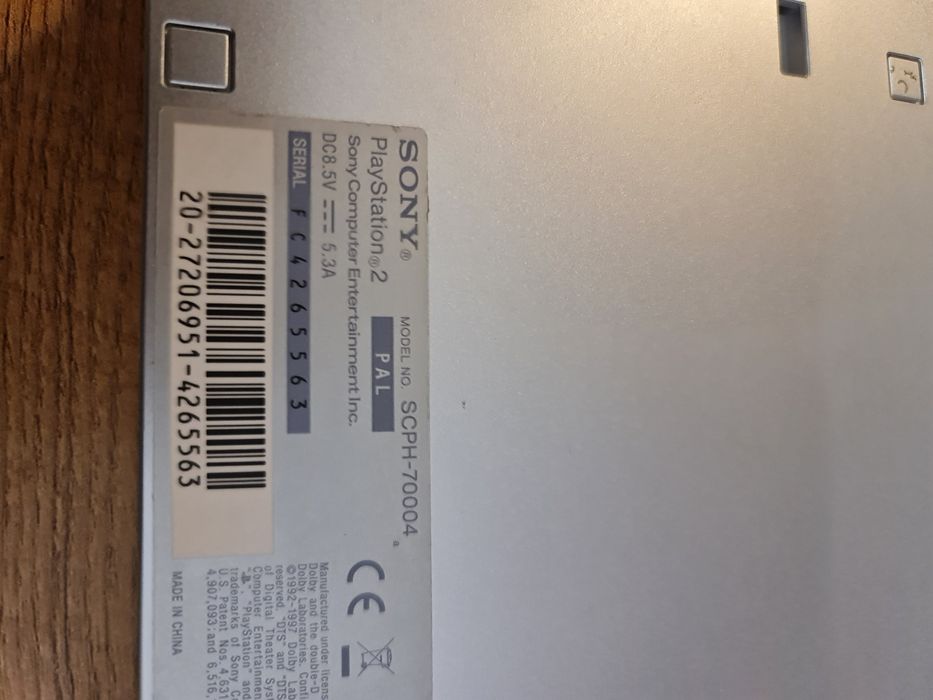 Ps2 konsola PlayStation Silver plus przejściówka HDMI