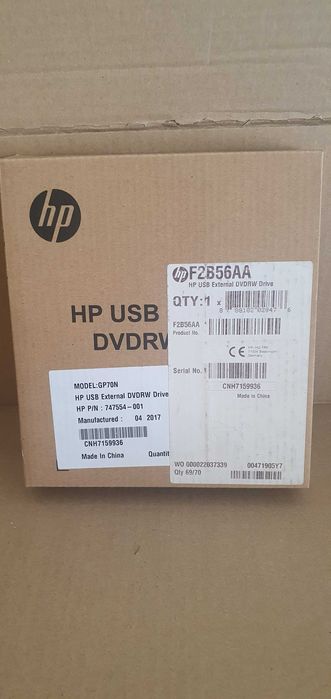 Leitor e gravador de DVD externo  HP