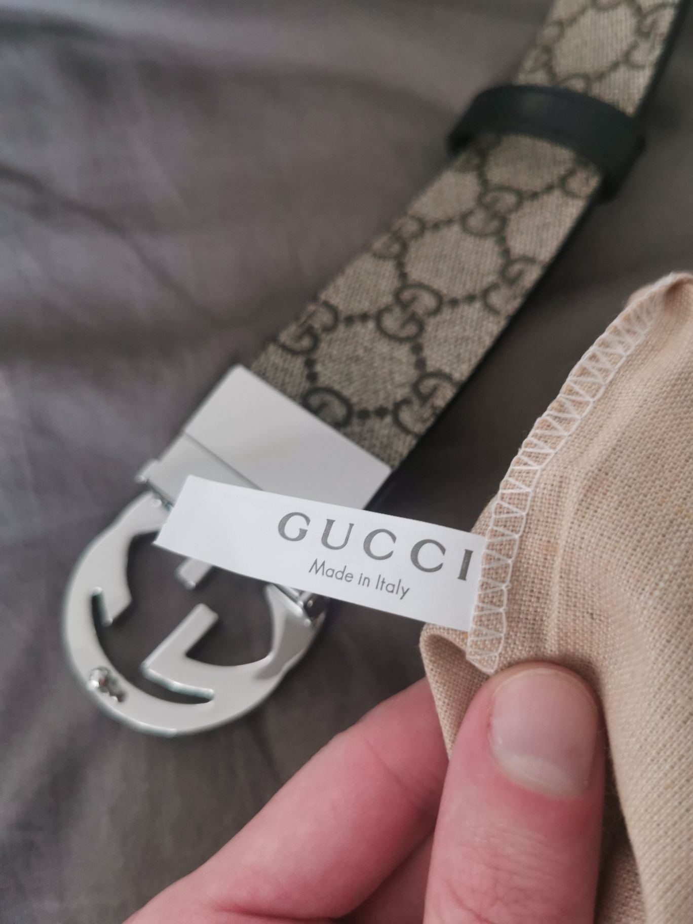 Pasek Gucci riversible Supreme GG belt leather