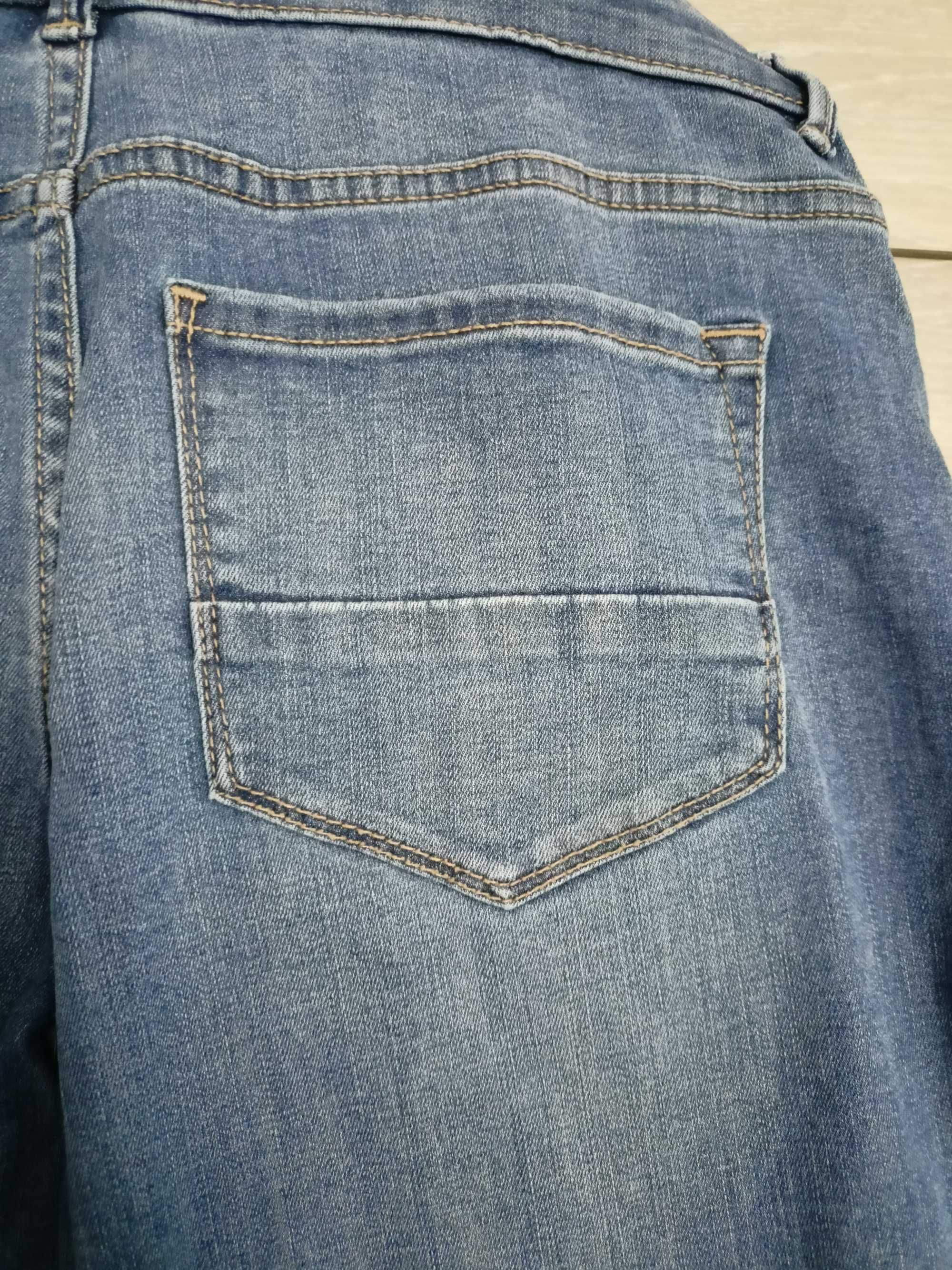 Spodnie jeansowe ciążowe Maternity, rozmiar 40 z panelem
