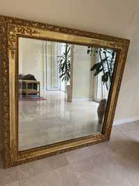 Lindo espelho moldura dourada em madeira - 115cm