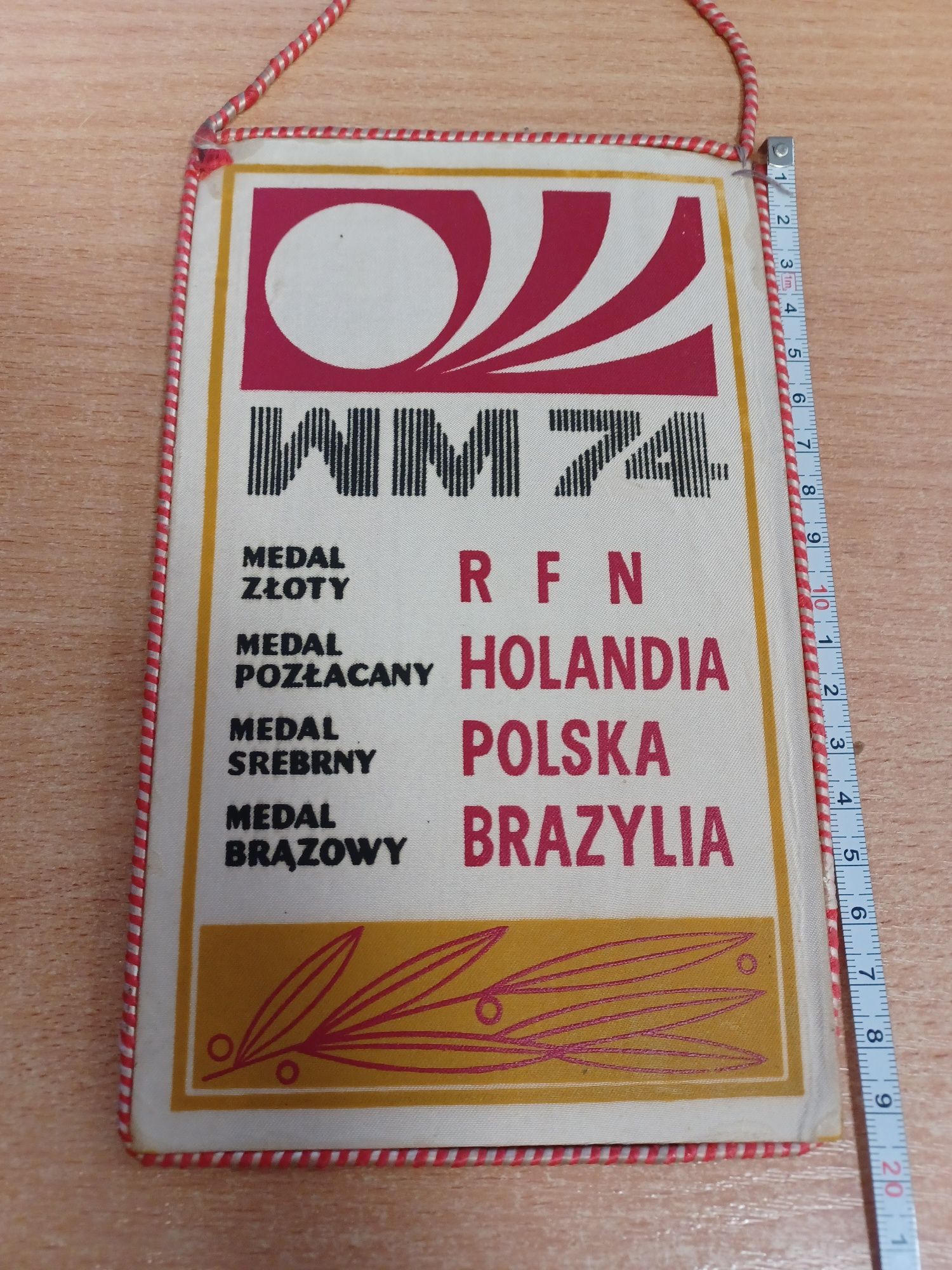 Proporczyk Finał Mistrzostw Świata w Piłce Nożnej RFN 1974