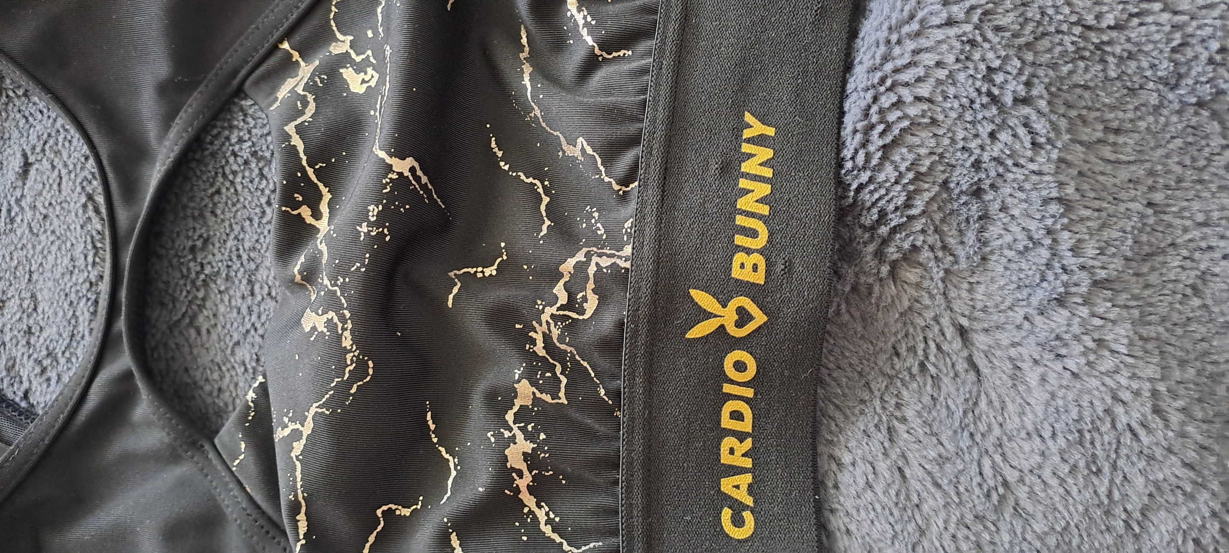 Czarno- złoty biustonosz sportowy Cardio bunny rozm. M