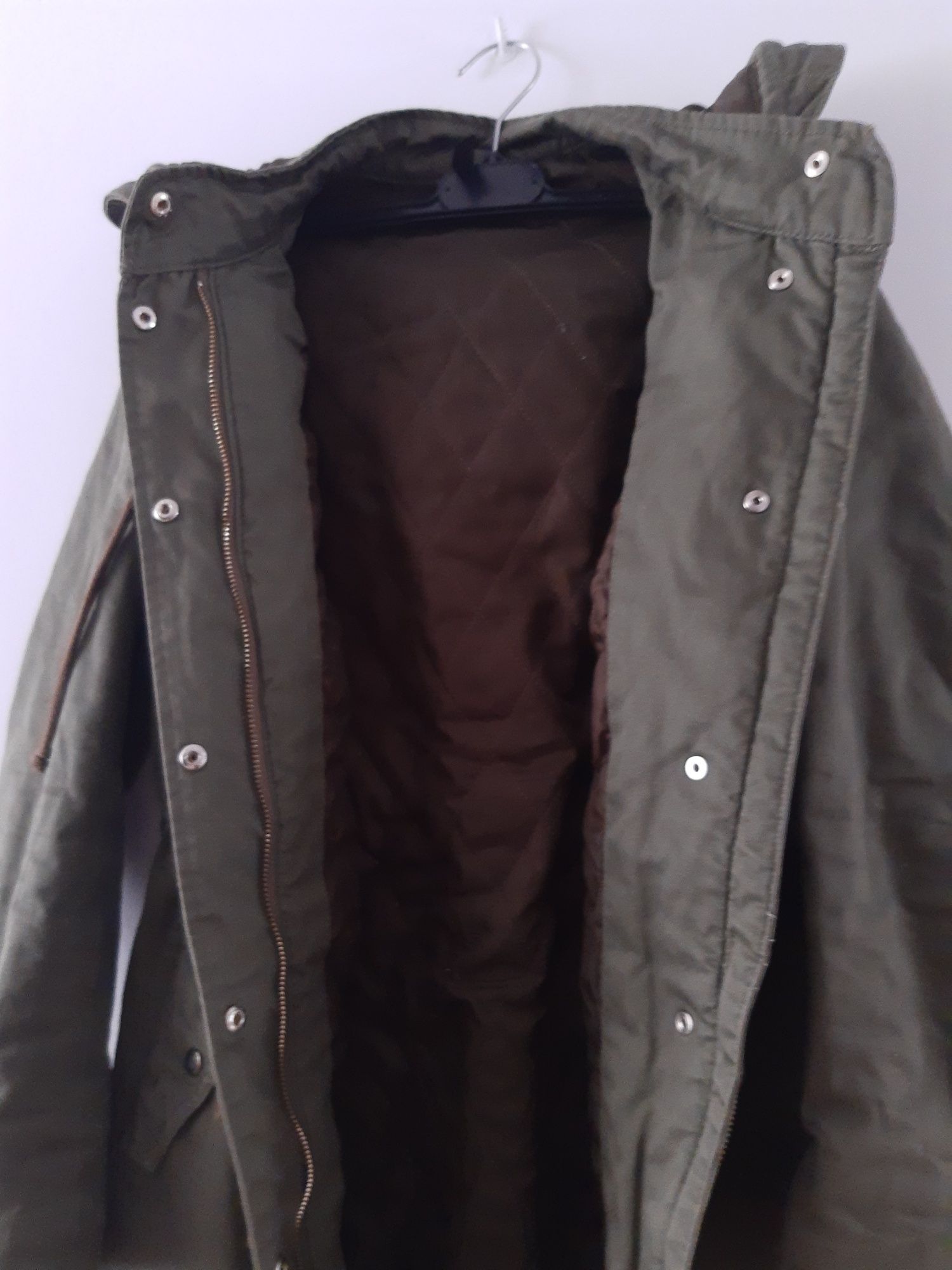 Kurtka dziewczęca 34 parka khaki H&M