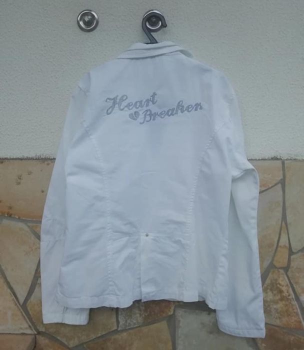 Casaco branco casual