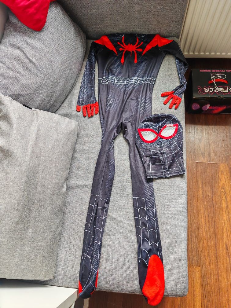 Strój Spiderman maska podswietlana