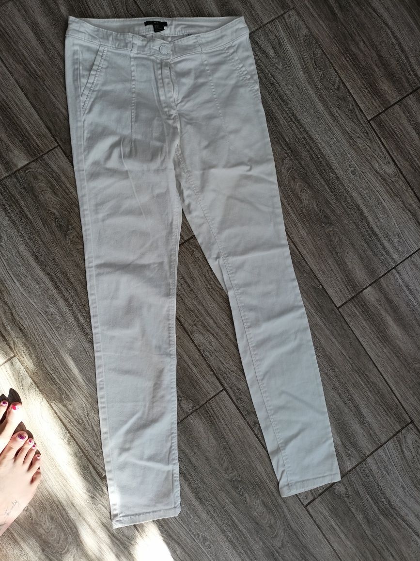 H&M białe spodnie