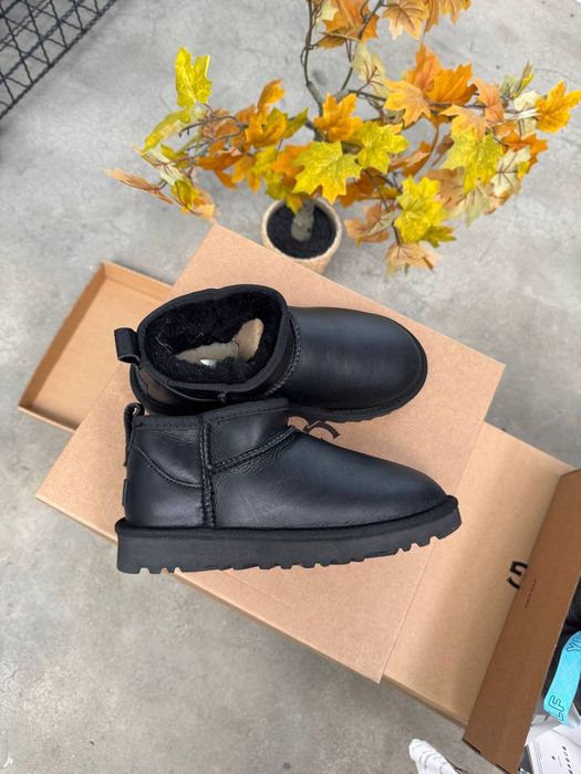 р36-40 Жіночі шкіряні уггі UGG ultra mini leather