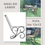 Noga bok ławki PROMOCJA solidne kute kw.12 boki nogi  ławek PRODUCENT